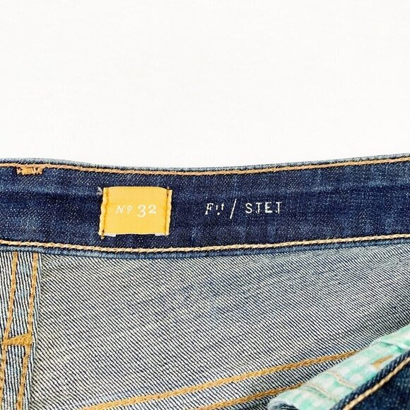 Pilcro and the Letterpress stretch mid-rise stet fit dark wash denim jean shorts - Picture 5 of 12